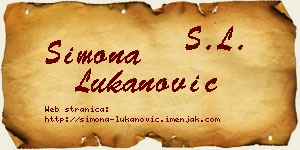 Simona Lukanović vizit kartica